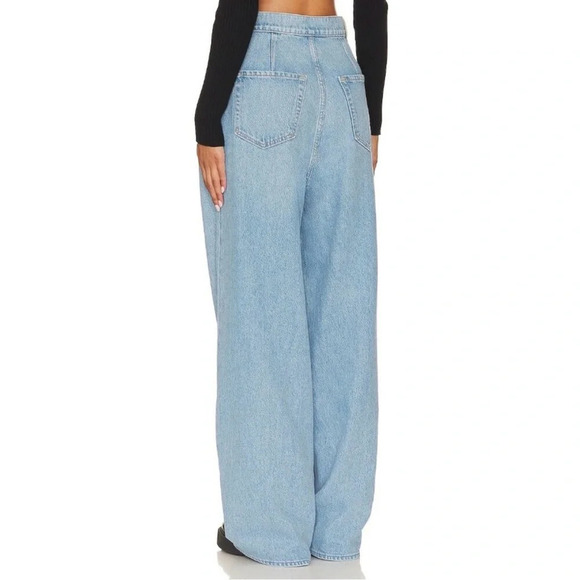 NWOT MOTHER Snacks High Waisted Tie Front Funnel Sneak Jeans 26 All You Can Eat - Picture 3 of 10